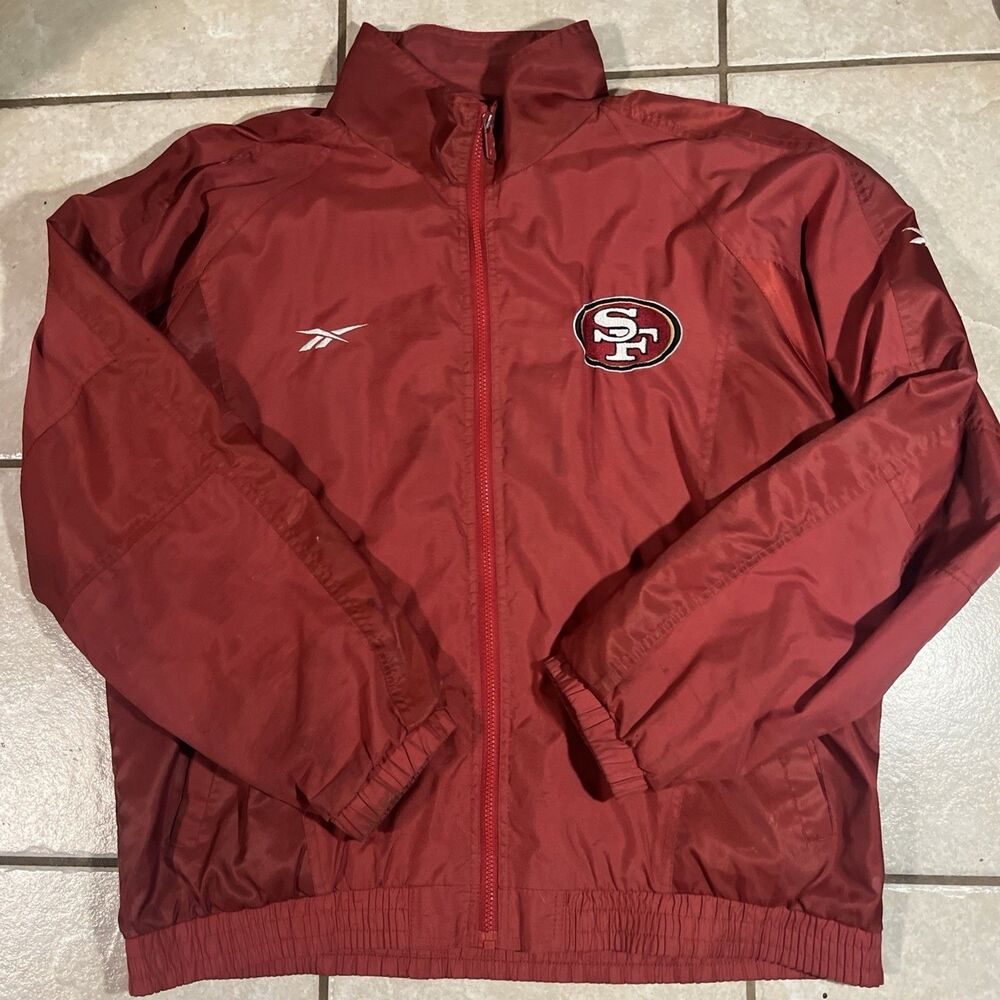 Vintage NFL Pro Line Reebok San Francisco 49ers Jacket Windbreaker Mens Sz Large